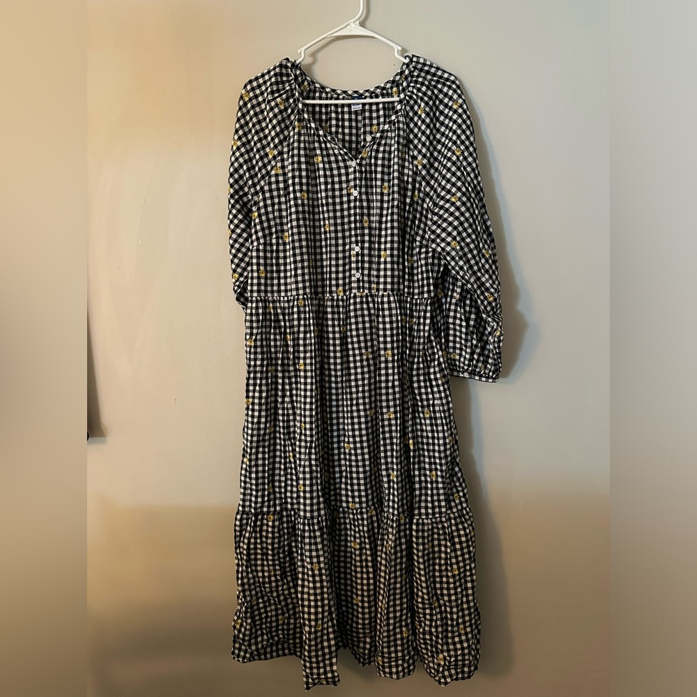 Old Navy Gingham Maxi Dress XL